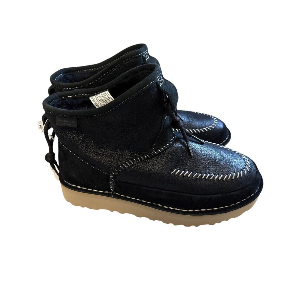 UGG Black Suede Moccasin Toggle Ankle Boot Size 9 Women's